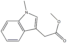 1-Methyl-1H-indole-3-acetic acid methyl ester,,结构式