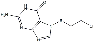 7-(2-Chloroethylthio)guanine,,结构式