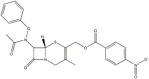 3-Methyl-7-(phenoxyacetylamino)cepham-3-ene-4-methanol 4-nitrobenzoate,,结构式