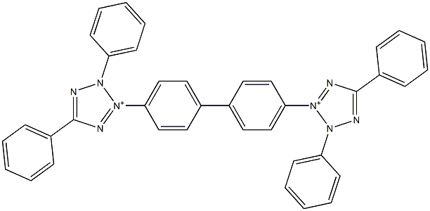 3,3'-(Biphenyl-4,4'-diyl)bis(2,5-diphenyl-2H-tetrazole-3-ium) Structure