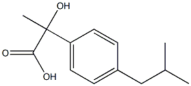 2-Hydroxy-2-(4-isobutylphenyl)propionic acid 结构式