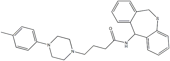 4-[4-(4-Methylphenyl)-1-piperazinyl]-N-[(6,11-dihydrodibenzo[b,e]thiepin)-11-yl]butyramide,,结构式