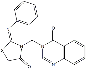 3-[[4-Oxo-2-(phenylimino)thiazolidin-3-yl]methyl]quinazolin-4(3H)-one