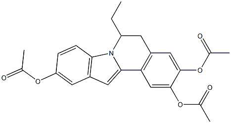 6-Ethyl-5,6-dihydroindolo[2,1-a]isoquinoline-2,3,10-triol triacetate Structure