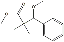 2,2-Dimethyl-3-phenyl-3-methoxypropionic acid methyl ester,,结构式