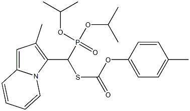 Thiocarbonic acid S-[(2-methylindolizin-3-yl)[bis(isopropyloxy)phosphinyl]methyl]O-(4-methylphenyl) ester Structure