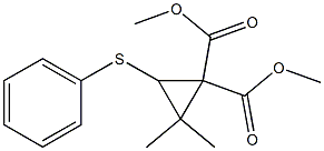 3-Phenylthio-2,2-dimethylcyclopropane-1,1-dicarboxylic acid dimethyl ester Structure