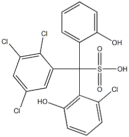 (2-Chloro-6-hydroxyphenyl)(2,3,5-trichlorophenyl)(2-hydroxyphenyl)methanesulfonic acid Structure