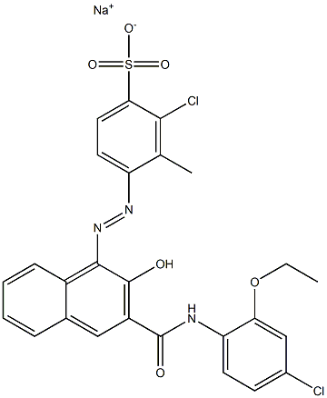 2-Chloro-3-methyl-4-[[3-[[(4-chloro-2-ethoxyphenyl)amino]carbonyl]-2-hydroxy-1-naphtyl]azo]benzenesulfonic acid sodium salt