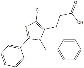 2-Phenyl-1-benzyl-4-chloro-1H-imidazole-5-propanoic acid Struktur