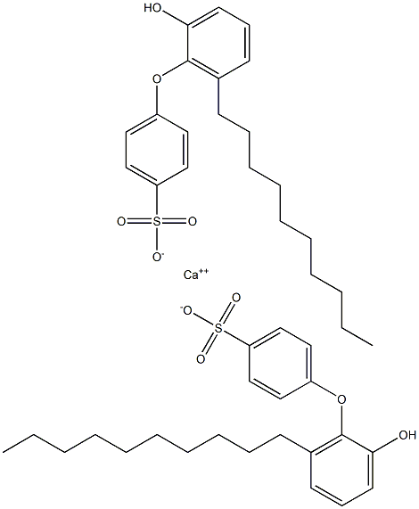 Bis(2'-hydroxy-6'-decyl[oxybisbenzene]-4-sulfonic acid)calcium salt Structure