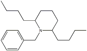 1-ベンジル-2,6-ジブチルピペリジン 化学構造式