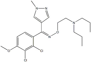 (E)-(2,3-Dichloro-4-methoxyphenyl)(1-methyl-1H-pyrazol-4-yl) ketone O-(2-dipropylaminoethyl)oxime Structure