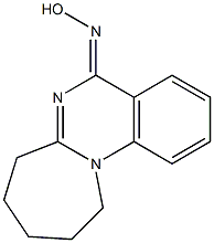 5,7,8,9,10,11-ヘキサヒドロアゼピノ[1,2-a]キナゾリン-5-オン(Z)-オキシム 化学構造式