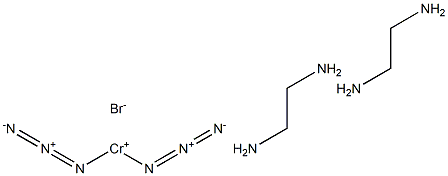 cis-ジアジドビス(エチレンジアミン)クロム(III)ブロミド 化学構造式