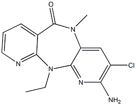 5,11-Dihydro-2-amino-3-chloro-11-ethyl-5-methyl-6H-dipyrido[3,2-b:2',3'-e][1,4]diazepin-6-one