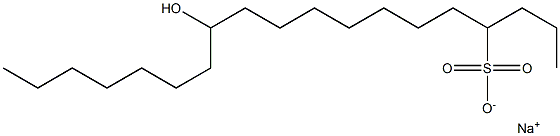 12-Hydroxynonadecane-4-sulfonic acid sodium salt Structure
