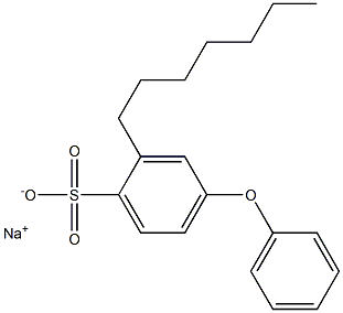 2-Heptyl-4-phenoxybenzenesulfonic acid sodium salt Structure