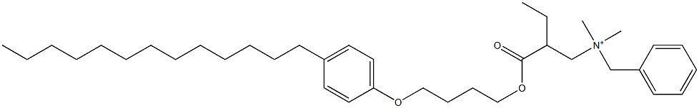 N,N-Dimethyl-N-benzyl-N-[2-[[4-(4-tridecylphenyloxy)butyl]oxycarbonyl]butyl]aminium Struktur