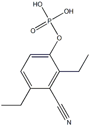 Phosphoric acid diethyl(3-cyanophenyl) ester,,结构式
