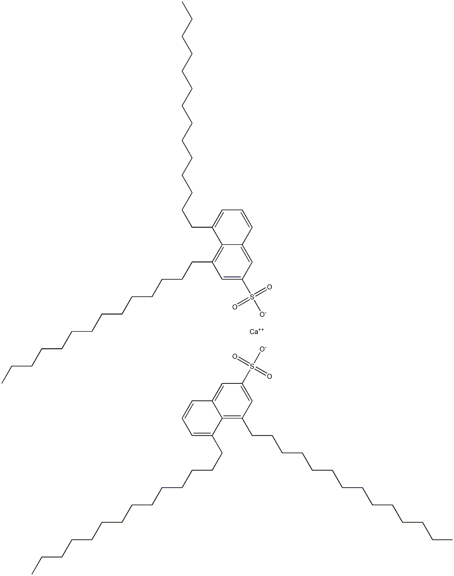 ビス(4,5-ジテトラデシル-2-ナフタレンスルホン酸)カルシウム 化学構造式