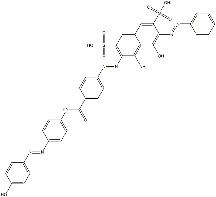 4-Amino-5-hydroxy-3-[4-[4-(4-hydroxyphenylazo)phenylaminocarbonyl]phenylazo]-6-phenylazo-2,7-naphthalenedisulfonic acid|