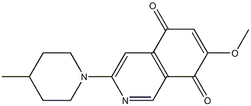 7-Methoxy-3-(4-methylpiperidin-1-yl)isoquinoline-5,8-dione 结构式