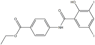 N-[4-(Ethoxycarbonyl)phenyl]-2-hydroxy-3,5-diiodobenzamide Structure