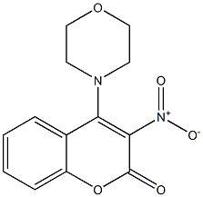 4-モルホリノ-3-ニトロ-2H-1-ベンゾピラン-2-オン 化学構造式