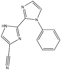 1'-フェニル-2,2'-ビ-1H-イミダゾール-4-カルボニトリル 化学構造式