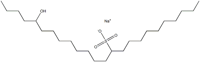 20-Hydroxytetracosane-11-sulfonic acid sodium salt,,结构式