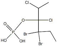 りん酸水素(1,1-ジブロモプロピル)(1,2-ジクロロプロピル) 化学構造式