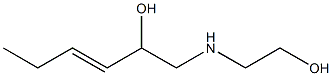 1-[(2-Hydroxyethyl)amino]-3-hexen-2-ol 结构式