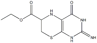 1,2,3,4,6,7-Hexahydro-2-imino-4-oxo-5H-pyrimido[4,5-b][1,4]thiazine-6-carboxylic acid ethyl ester 结构式