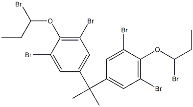 2,2-ビス[3,5-ジブロモ-4-(1-ブロモプロポキシ)フェニル]プロパン 化学構造式
