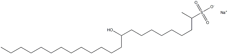 10-ヒドロキシトリコサン-2-スルホン酸ナトリウム 化学構造式