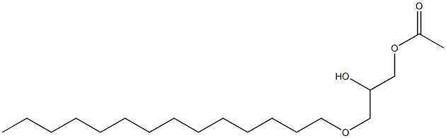 Acetic acid 2-hydroxy-3-(tetradecyloxy)propyl ester Structure