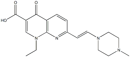 1-Ethyl-1,4-dihydro-7-[2-(4-methylpiperazin-1-yl)ethenyl]-4-oxo-1,8-naphthyridine-3-carboxylic acid