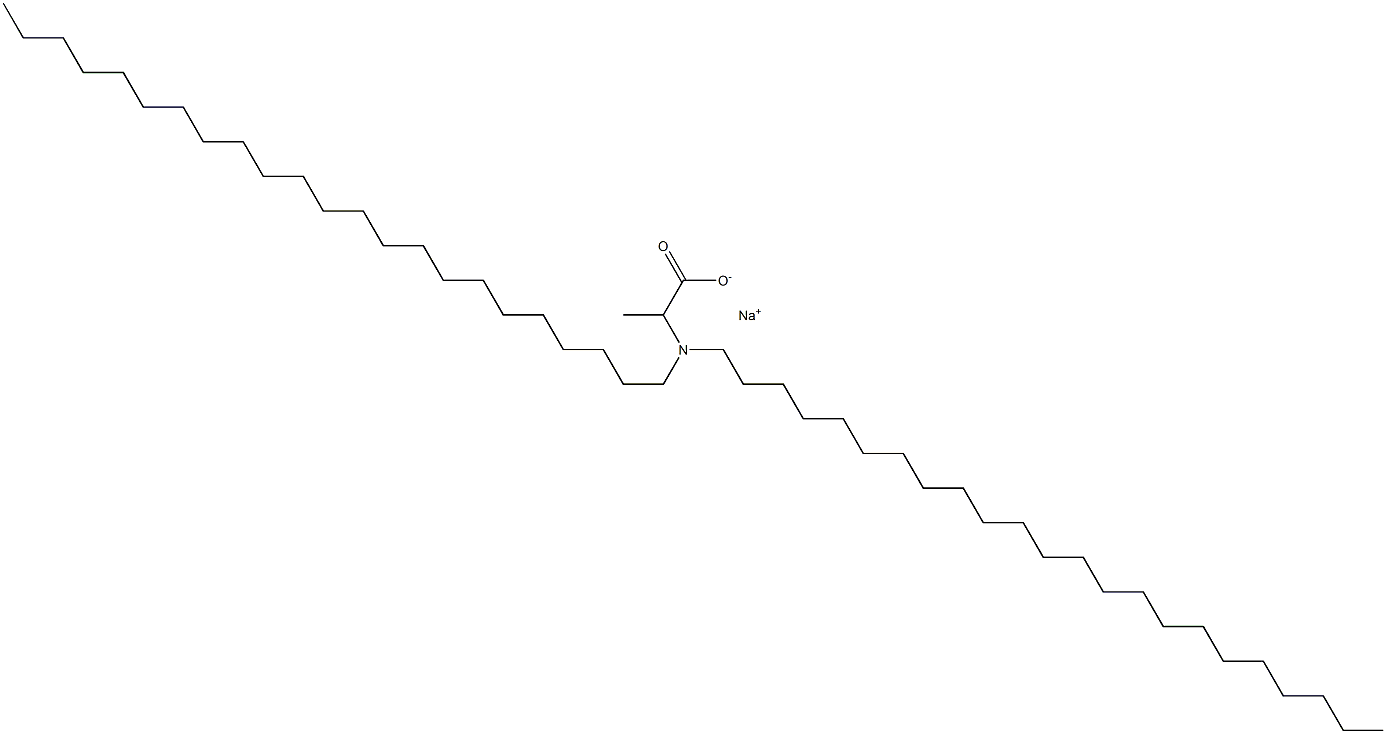 2-(Ditricosylamino)propanoic acid sodium salt 结构式