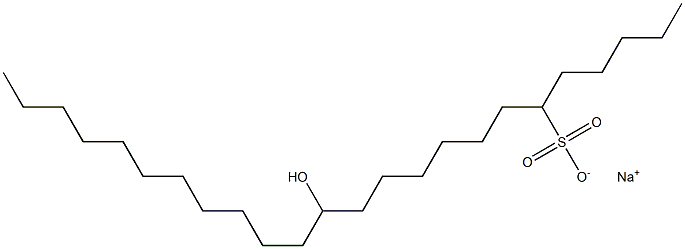 13-Hydroxytetracosane-6-sulfonic acid sodium salt,,结构式