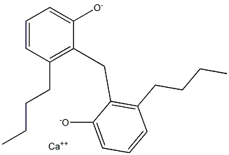 カルシウム2,2'-メチレンビス(3-ブチルフェノキシド) 化学構造式
