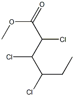 2,3,4-トリクロロカプロン酸メチル 化学構造式