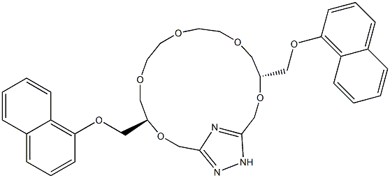 (4R,14R)-4,14-Bis(1-naphthalenyloxymethyl)-3,6,9,12,15-pentaoxa-18,19,20-triazabicyclo[15.2.1]icosa-1(20),17-diene