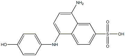 8-Amino-5-(p-hydroxyanilino)-2-naphthalenesulfonic acid Structure