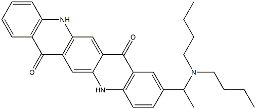 2-[1-(Dibutylamino)ethyl]-5,12-dihydroquino[2,3-b]acridine-7,14-dione Struktur