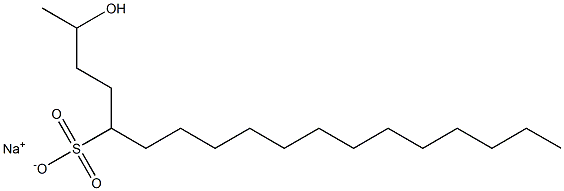 2-Hydroxyoctadecane-5-sulfonic acid sodium salt,,结构式