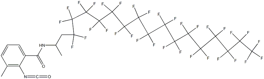 2-Isocyanato-3-methyl-N-[2-(tritriacontafluorohexadecyl)-1-methylethyl]benzamide,,结构式