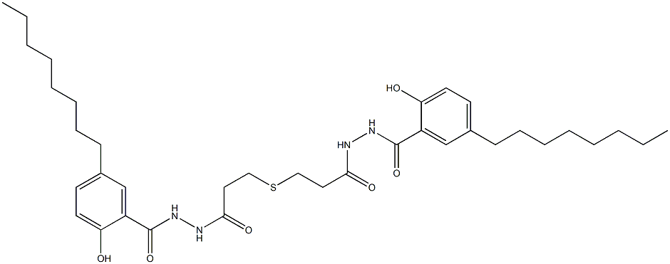 3,3'-Thiodi[propionic acid N'-(5-octylsalicyloyl) hydrazide],,结构式