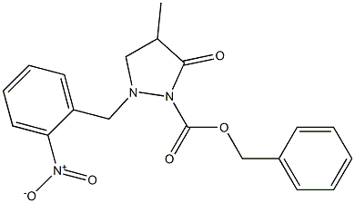  4-Methyl-2-(2-nitrobenzyl)-5-oxopyrazolidine-1-carboxylic acid benzyl ester