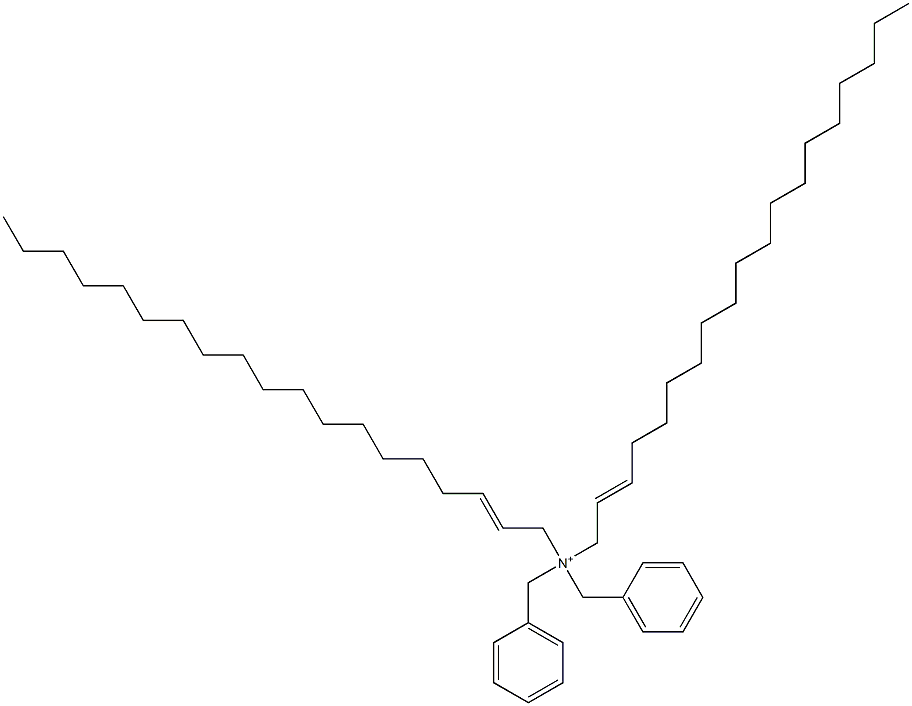 ジ(2-ノナデセニル)ジベンジルアミニウム 化学構造式